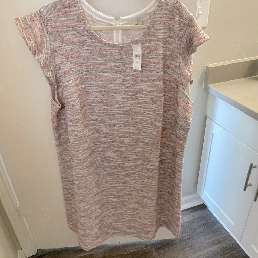 Scoop neck boucle dress